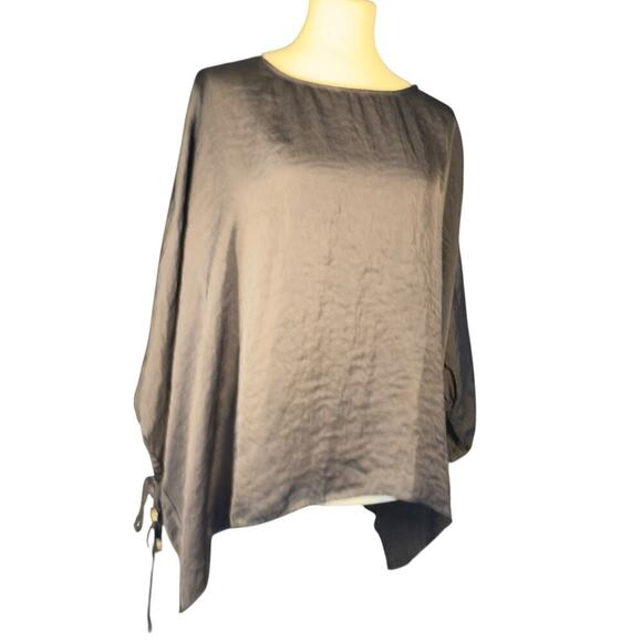 MICHAEL Michael Kors black oversized blouse size large - Picture 3 of 8